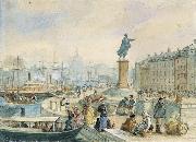 fritz von dardel Skeppsbron vid Gustav IIIs staty Sweden oil painting artist